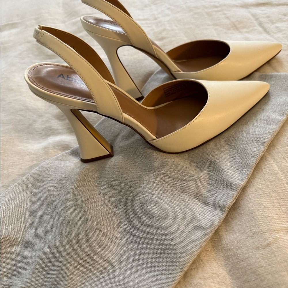 Stylish Cream High Heels - Picture 6 of 8